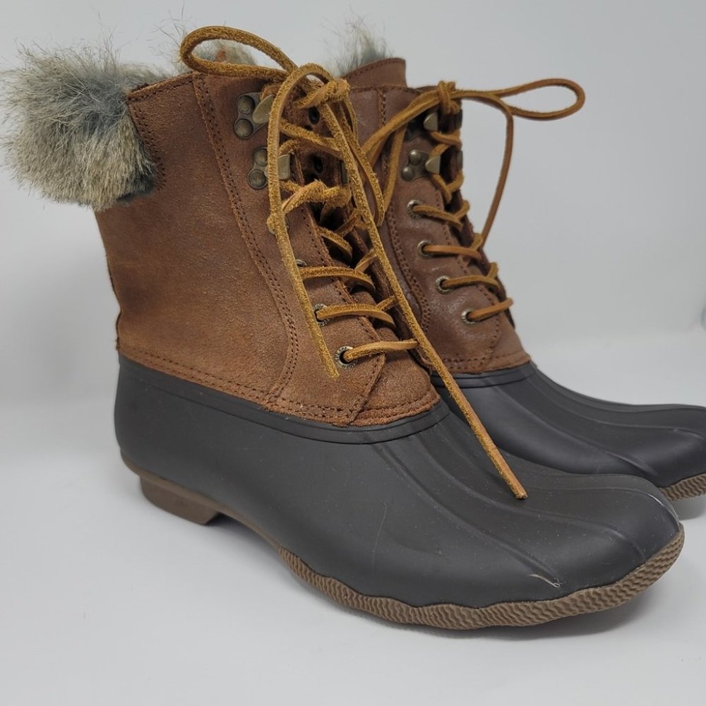 Sperry Topsider White Water Duck Boots Sz 10